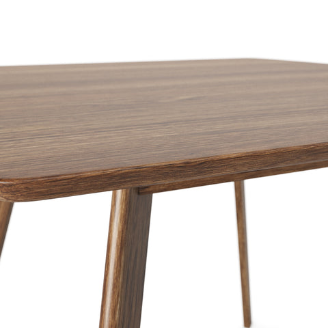 Wesley Mid-Century Modern Square Dining Table 36" (Rose Oak)