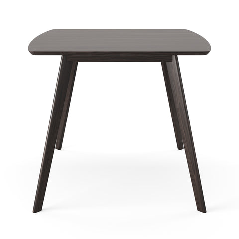 Wesley Mid-Century Modern Square Dining Table 36" (Charcoal Walnut)