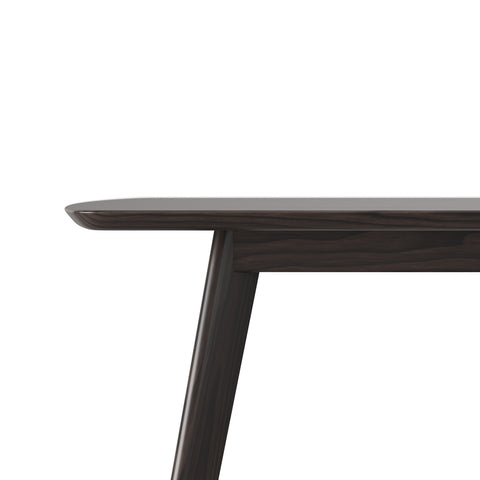 Wesley Mid-Century Modern Square Dining Table 36" (Charcoal Walnut)