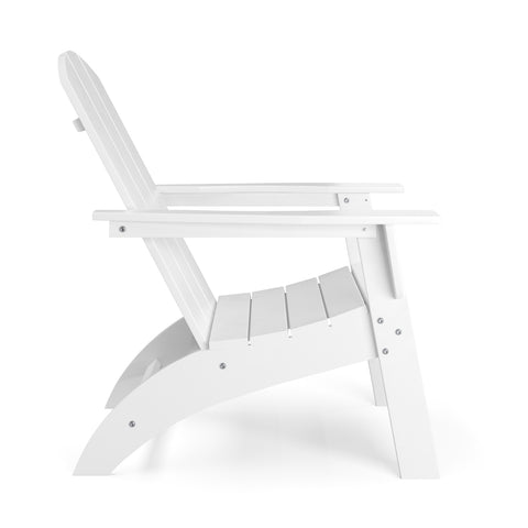 Ellie Outdoor HDPE Weather Resistant Modern Adirondack Chair (White)