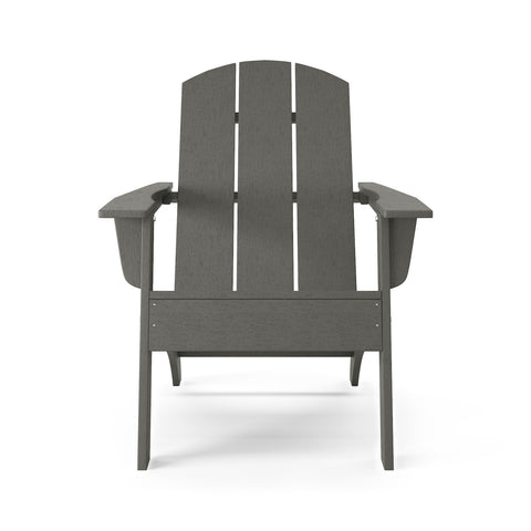 Ellie 2-Pack Outdoor HDPE Weather Resistant Modern Adirondack Chair (Grey)