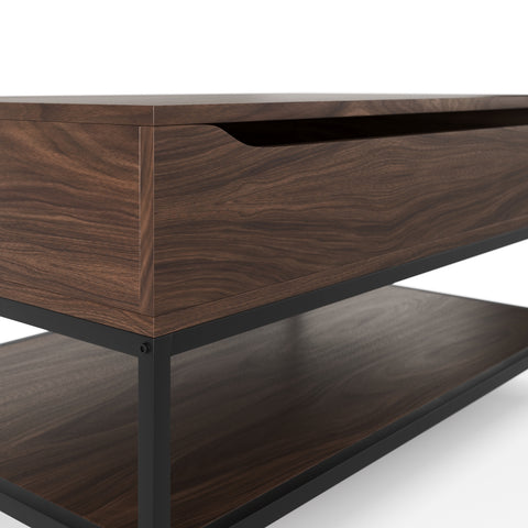 Mackenzie 36" Modern Lift Top Coffee Table (Dark Walnut)