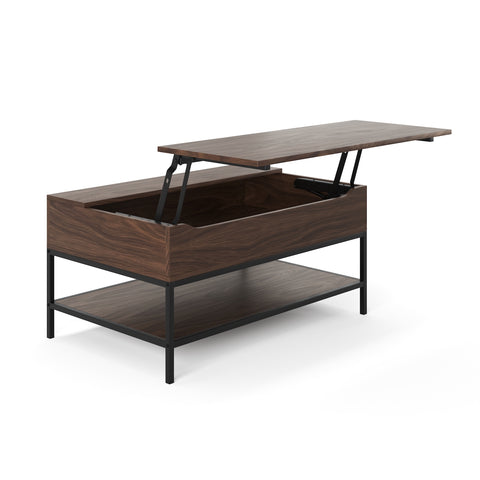 Mackenzie 36" Modern Lift Top Coffee Table (Dark Walnut)