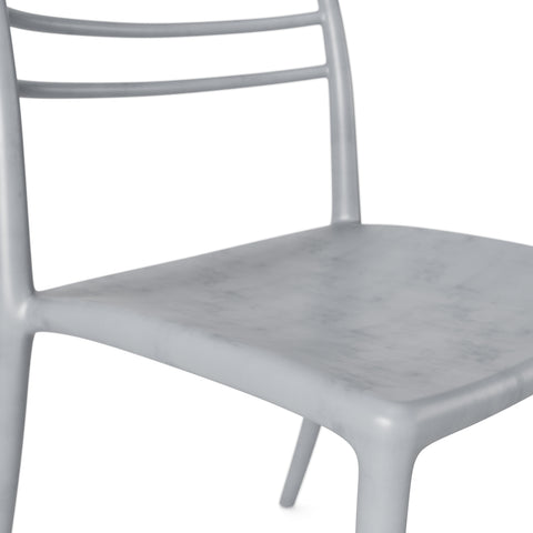 Flora 2-Pack Modern Plastic Stacking Chair (Light Grey)